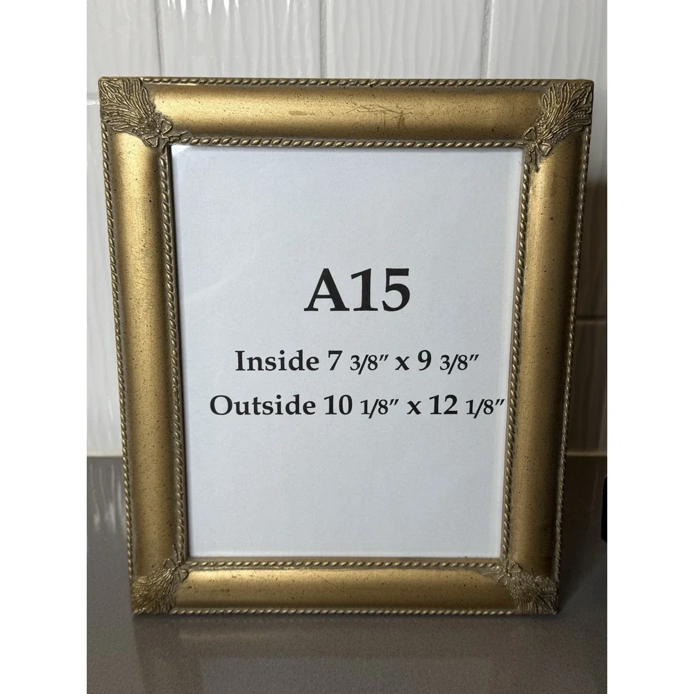 Lot of 2 Ornate Gold Toned Wood Picture Frame 8x10  GUC